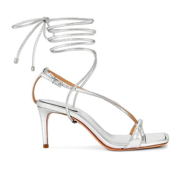 Schutz X REVOLVE Vikki Heels in Silver 6.5 - Picture 13 of 13